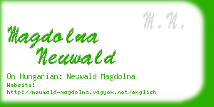 magdolna neuwald business card